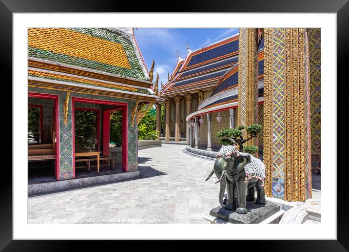 Majestic Entrance to Wat Ratchabhopit Framed Mounted Print by Kevin Hellon