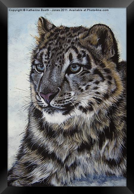 Snow Leopard Framed Print by Katherine Booth - Jones