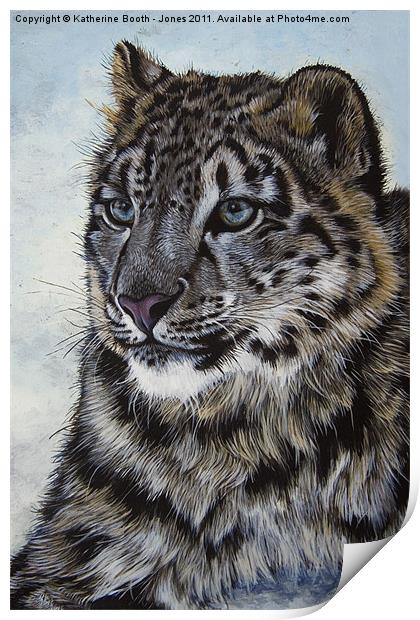 Snow Leopard Print by Katherine Booth - Jones