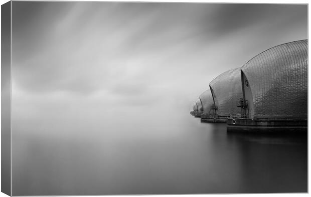 Long exposure of the Thames Barrier Canvas Print by Martyn Large