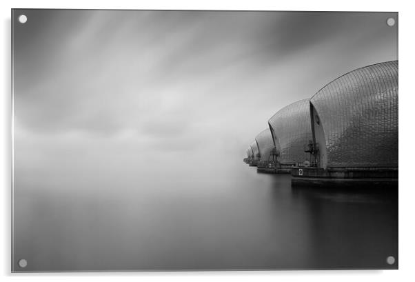 Long exposure of the Thames Barrier Acrylic by Martyn Large