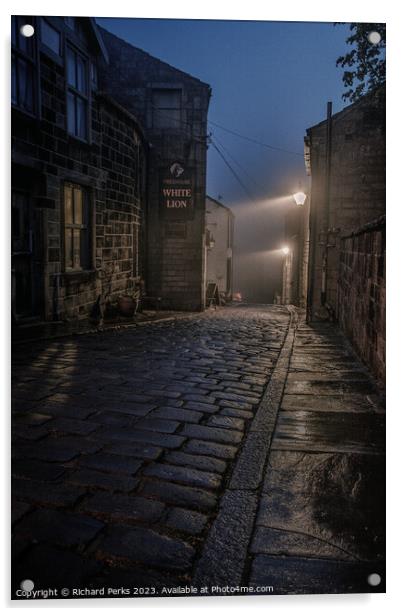 Foggy evening in Heptonstall Acrylic by Richard Perks