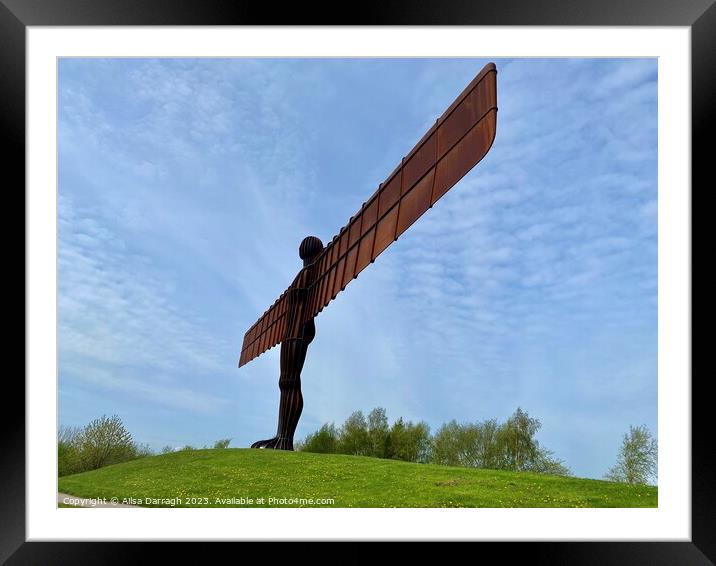 The Angel of the North Statue Framed Mounted Print by Ailsa Darragh