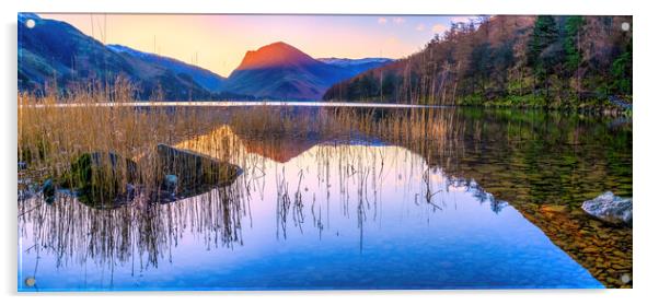 Sunrise over Fleetwith Pike, Buttermere Acrylic by Tim Hill