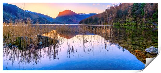 Sunrise over Fleetwith Pike, Buttermere Print by Tim Hill