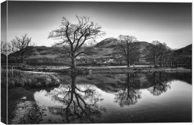  Buttermere Black and White Photography Canvas Print by Tim Hill
