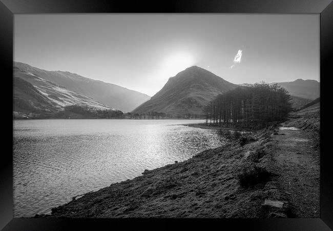 Fleetwith Pike Sunrise Black and White Framed Print by Tim Hill