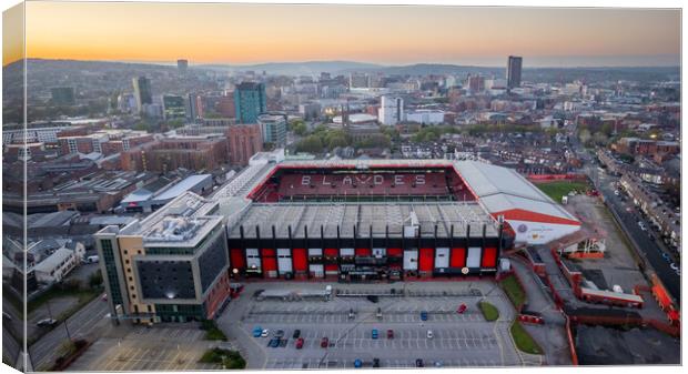 Bramall Lane Sunset Canvas Print by Apollo Aerial Photography