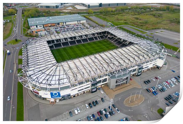 Derby County Football Club Print by Apollo Aerial Photography