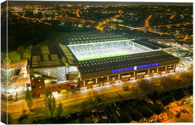 Villa Park an Night Canvas Print by Apollo Aerial Photography