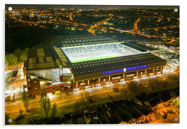 Villa Park an Night Acrylic by Apollo Aerial Photography