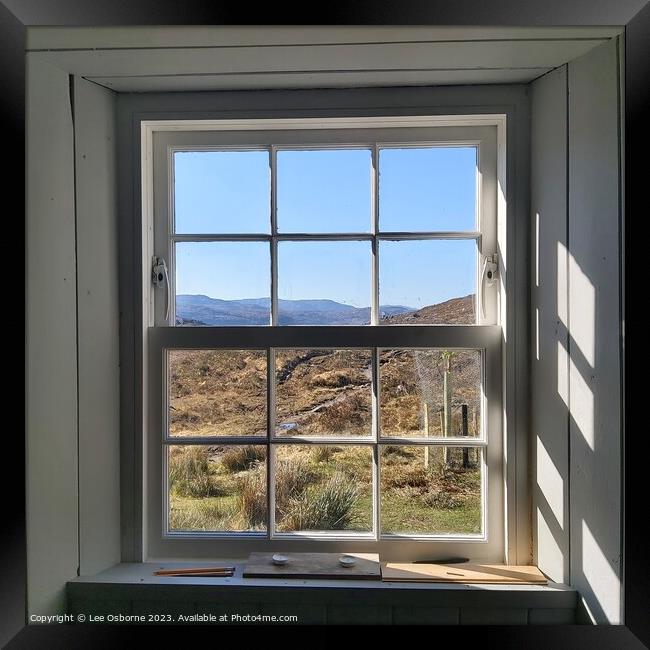 View From The Bothy Window Framed Print by Lee Osborne
