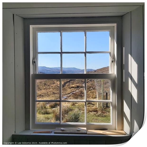 View From The Bothy Window Print by Lee Osborne