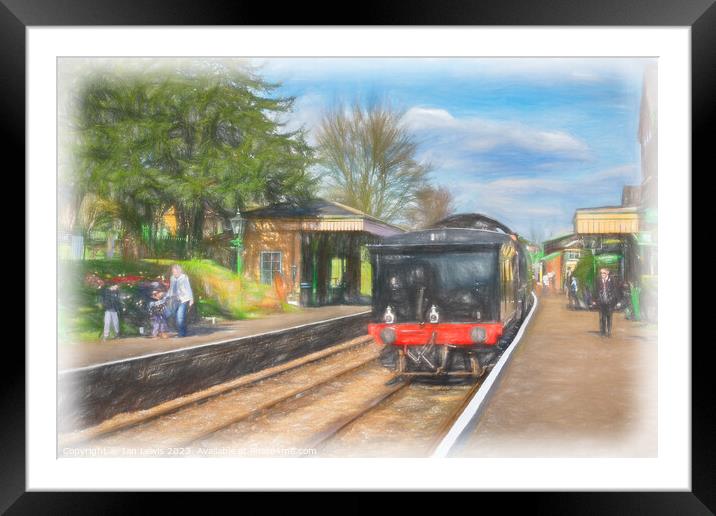 The Train Now Arriving at Platform 2 Framed Mounted Print by Ian Lewis
