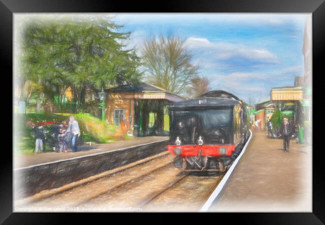 The Train Now Arriving at Platform 2 Framed Print by Ian Lewis