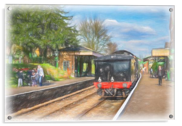 The Train Now Arriving at Platform 2 Acrylic by Ian Lewis