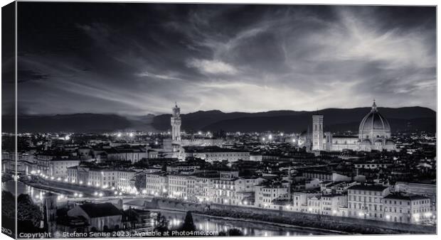Florence Dawn - A Painterly View Canvas Print by Stefano Senise
