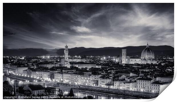 Florence Dawn - A Painterly View Print by Stefano Senise