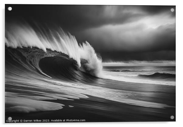The Monstrous Beauty of Ocean Waves Acrylic by Darren Wilkes