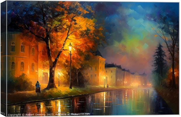 Home By The River Canvas Print by Robert Deering