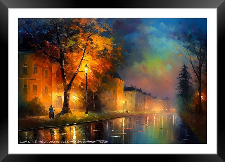 Home By The River Framed Mounted Print by Robert Deering