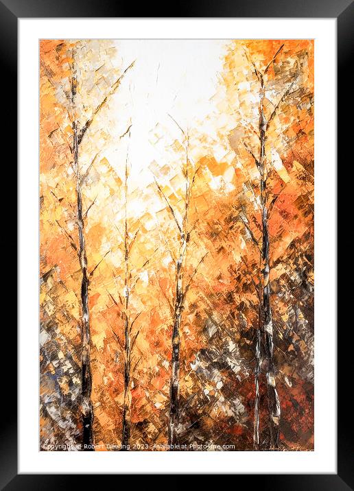 fall in the forest Framed Mounted Print by Robert Deering
