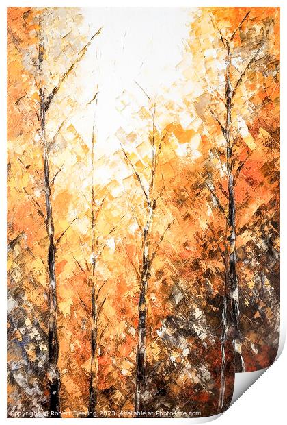 fall in the forest Print by Robert Deering