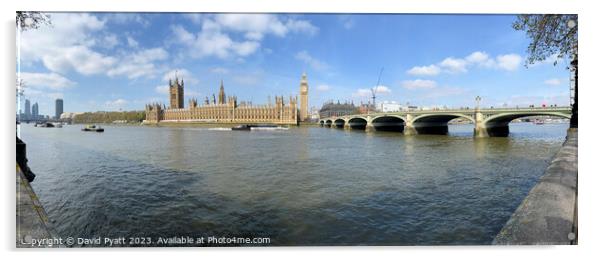Houses of Parliament Panorama Acrylic by David Pyatt