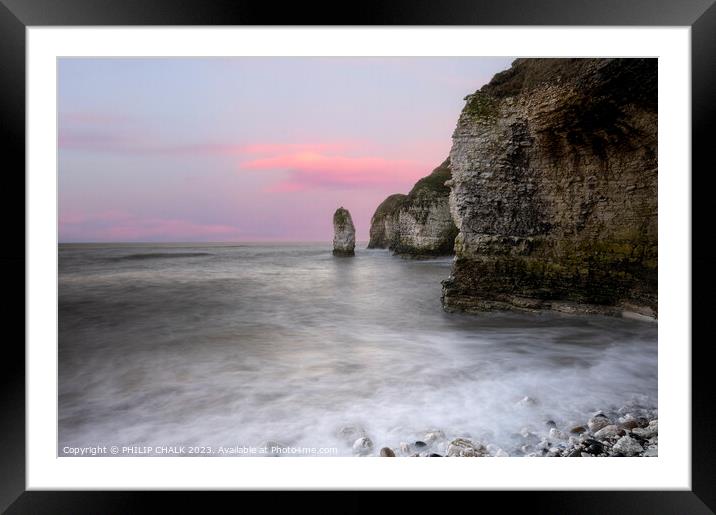 Majestic Sunrise at Flamborough Sea Stack Framed Mounted Print by PHILIP CHALK