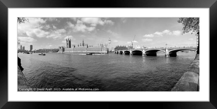 Houses of Parliament Pano Framed Mounted Print by David Pyatt