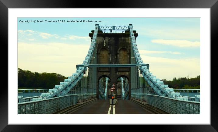 Menai Suspension Bridge 3 Framed Mounted Print by Mark Chesters