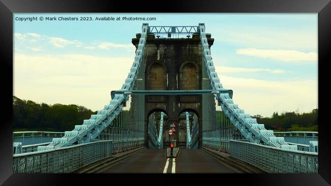 Menai Suspension Bridge 3 Framed Print by Mark Chesters