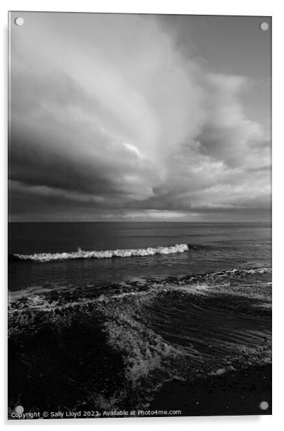 Dramatic seascape on the east coast Acrylic by Sally Lloyd