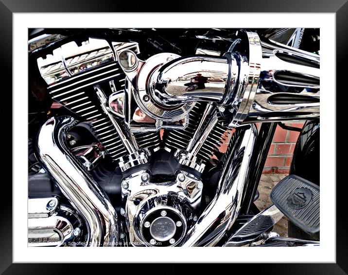 The Heartbeat of the Bike Framed Mounted Print by Les Schofield