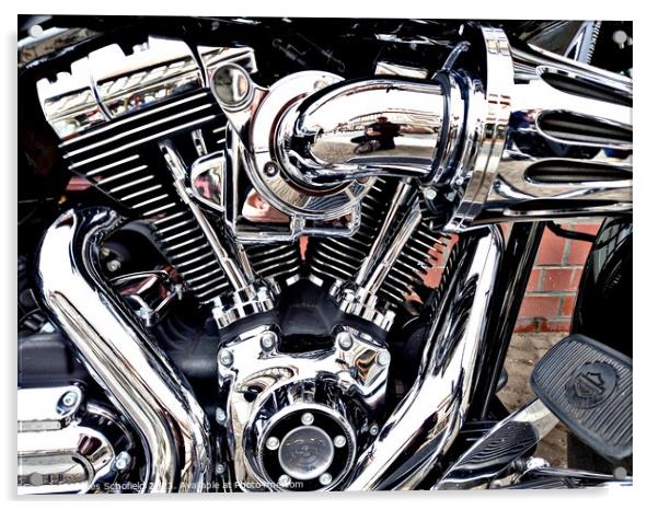 The Heartbeat of the Bike Acrylic by Les Schofield