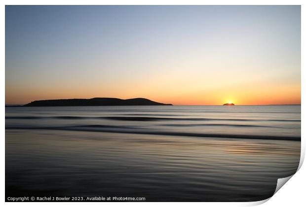 Sunset Ocean Print by RJ Bowler