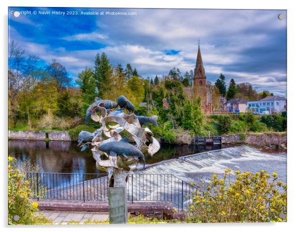 Blairgowrie and the River Ericht Acrylic by Navin Mistry