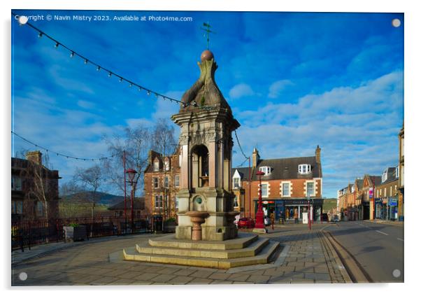The Murray Fountain, Crieff, Perthshire  Acrylic by Navin Mistry