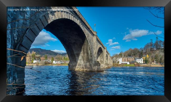 Dunkeld Bridge and the River Tay  Framed Print by Navin Mistry