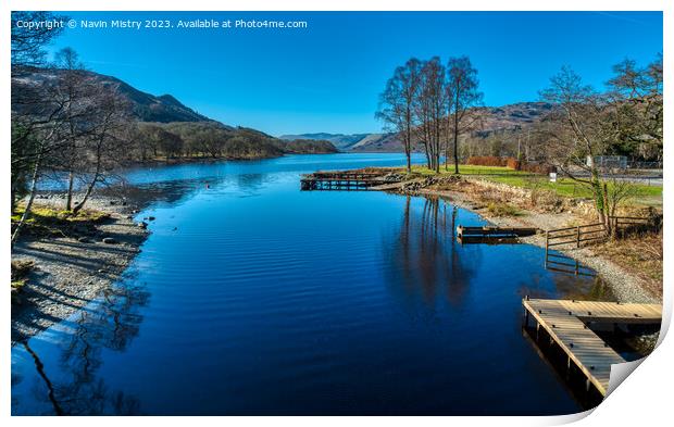Loch Earn at St. Fillans Perthshire  Print by Navin Mistry