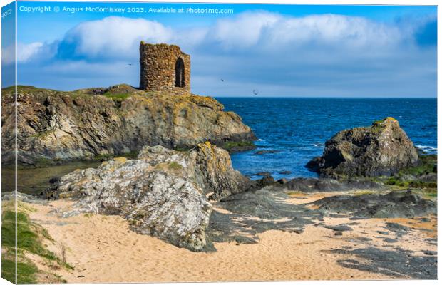 Lady’s Tower on the Fife Coastal Path near Elie Canvas Print by Angus McComiskey