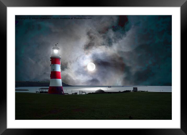 Smeatons Tower On Plymouth Hoe Framed Mounted Print by Alison Chambers