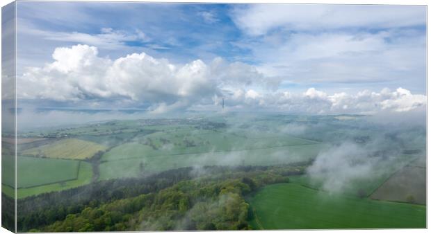 Emley Moor Vista Canvas Print by Apollo Aerial Photography