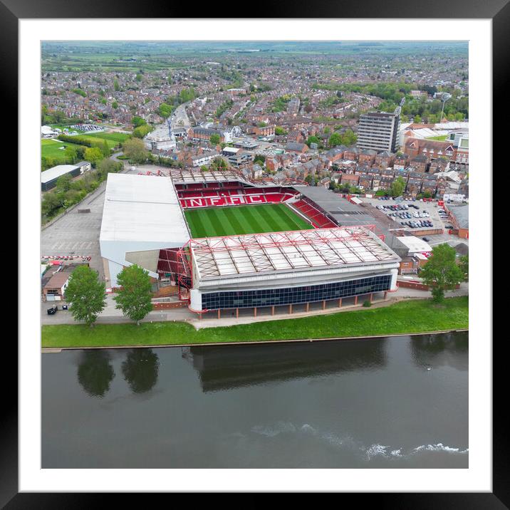 The City Ground Nottingham Forest Framed Mounted Print by Apollo Aerial Photography
