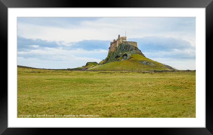 Lindisfarne Castle Northumberland Framed Mounted Print by Darrell Evans