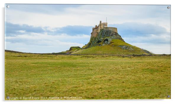 Lindisfarne Castle Northumberland Acrylic by Darrell Evans