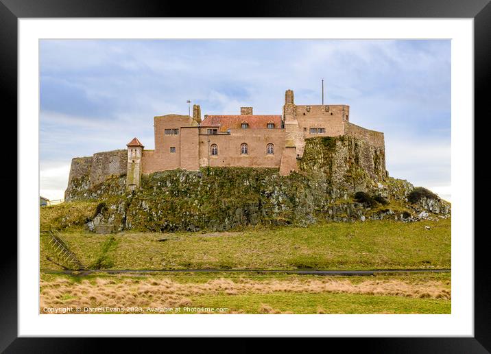 Lindisfarne Castle Northumberland Framed Mounted Print by Darrell Evans