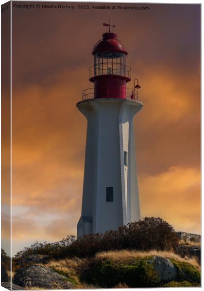 Point Atkinson Lighthouse At Sunset Canvas Print by rawshutterbug 