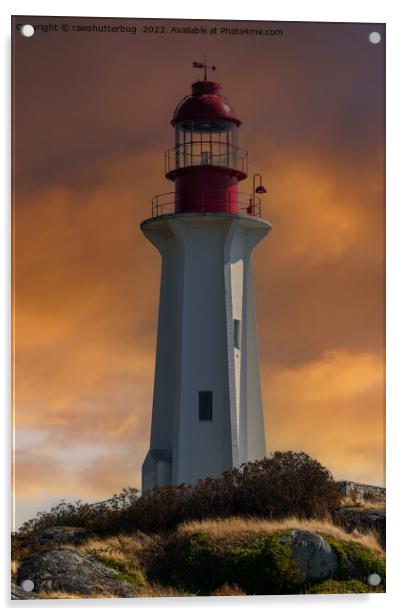 Point Atkinson Lighthouse At Sunset Acrylic by rawshutterbug 