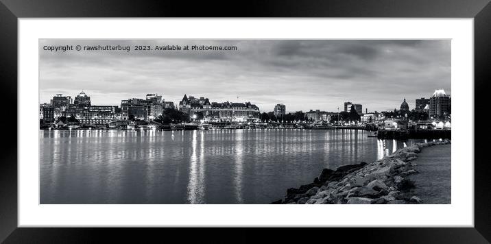 Majestic Victoria Harbour Skyline Panorama Framed Mounted Print by rawshutterbug 